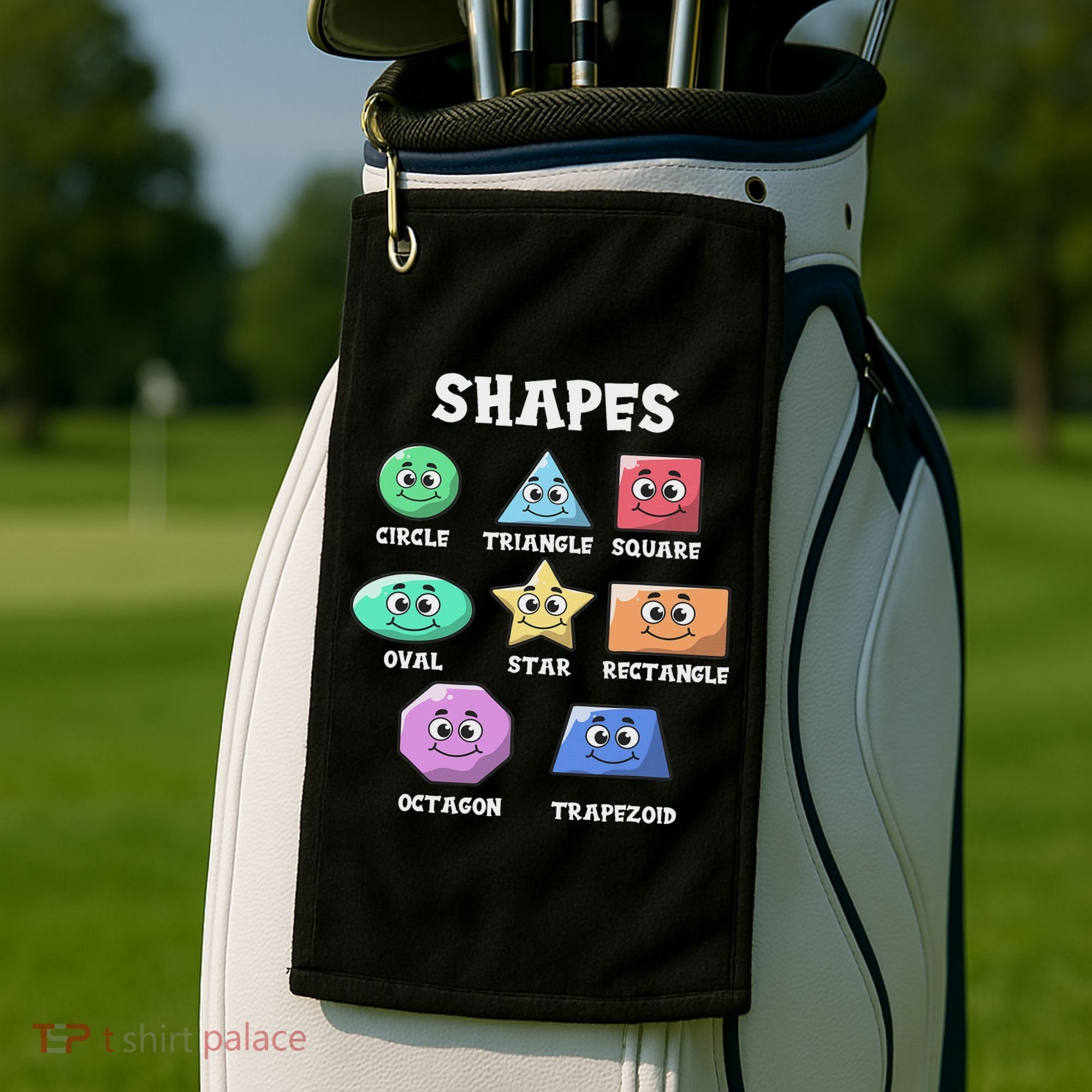 Shapes Pre K Kindergarten Teacher Back To School Gift Golf Towel
