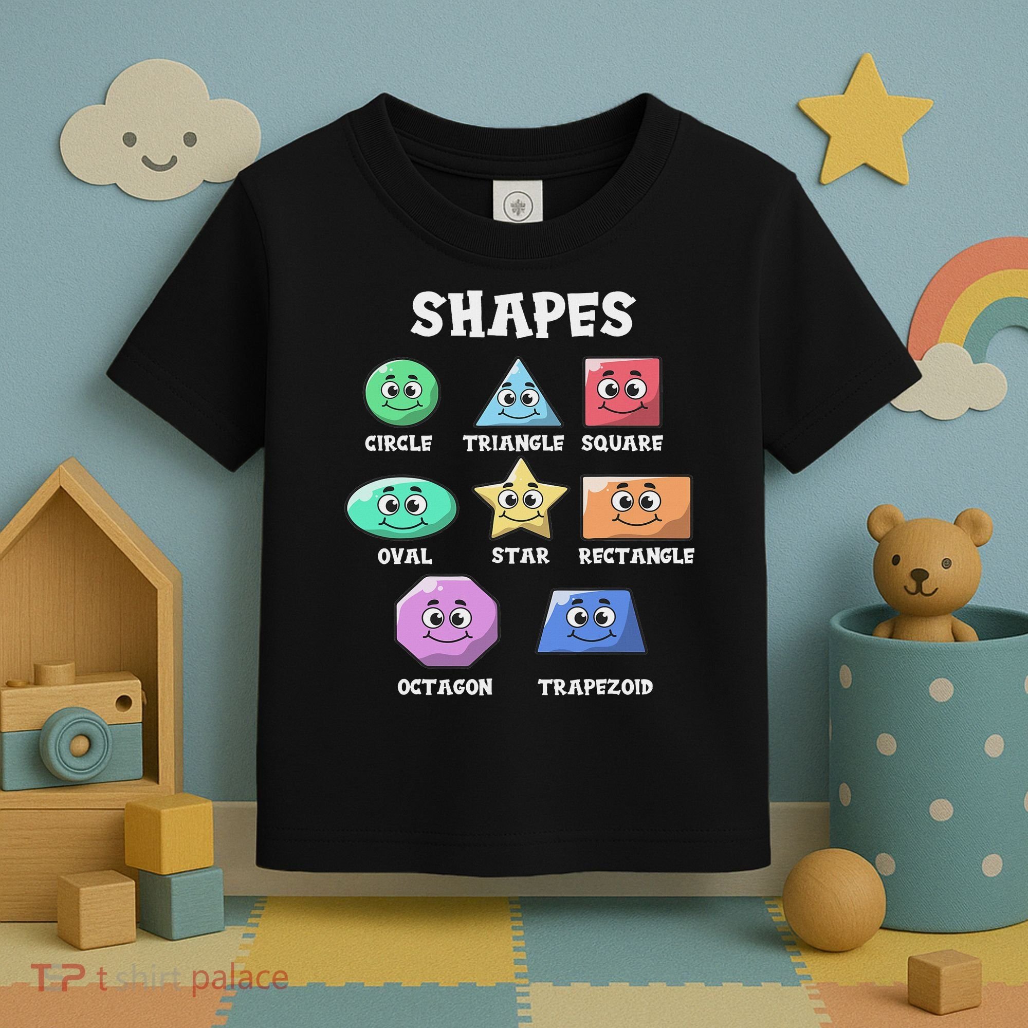 Shapes Pre K Kindergarten Teacher Back To School Gift Toddler T-Shirt