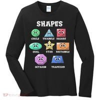 Shapes Pre K Kindergarten Teacher Back To School Gift Women's Long Sleeve Shirt thumb 0