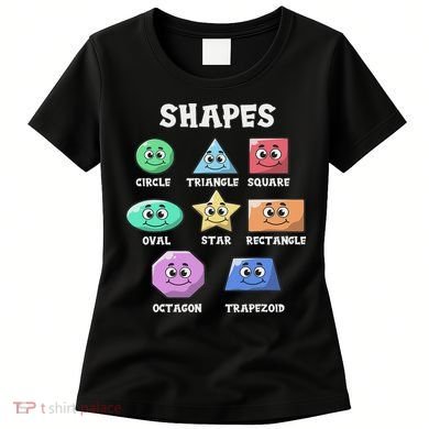 Shapes Pre K Kindergarten Teacher Back To School Gift Women's T-Shirt