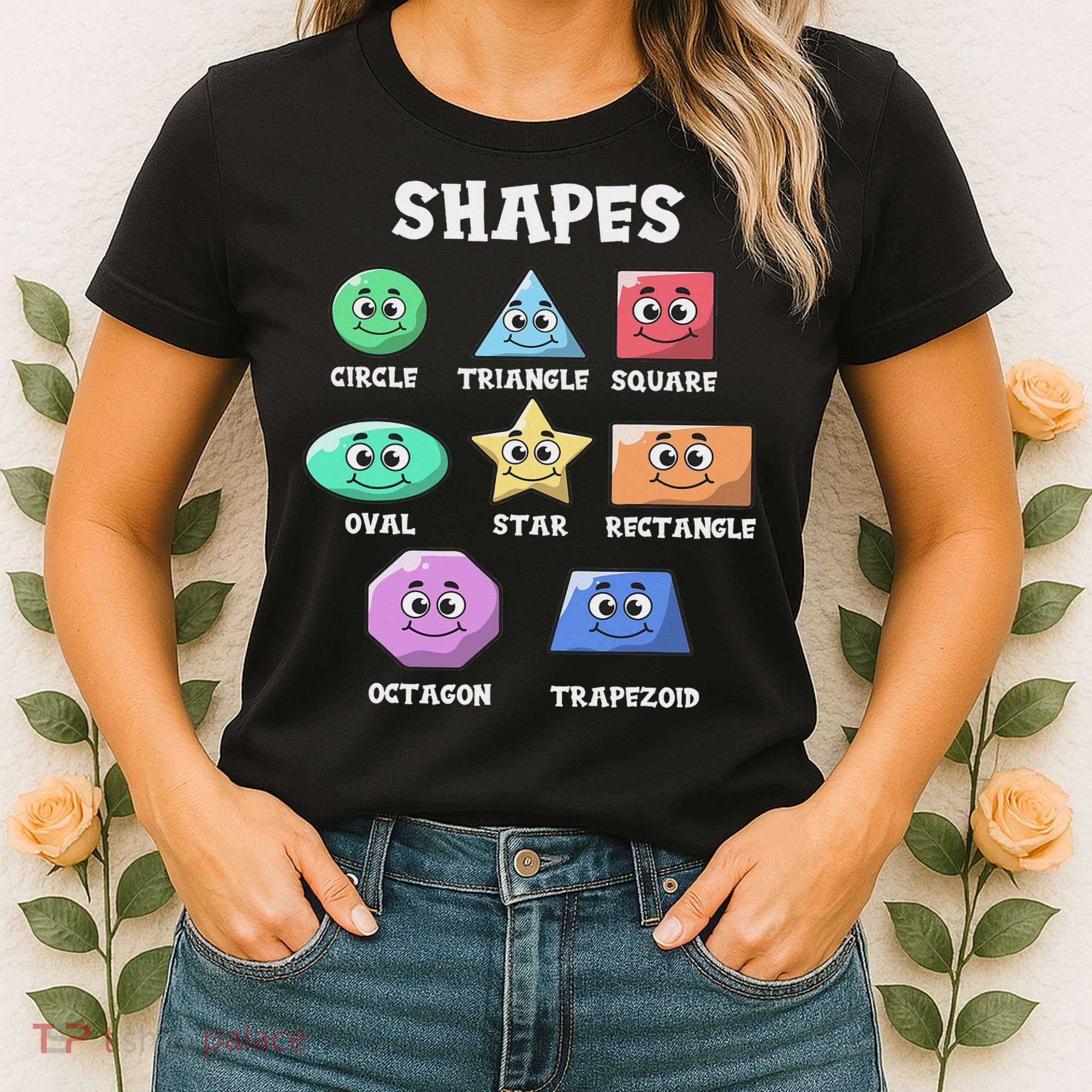 Shapes Pre K Kindergarten Teacher Back To School Gift Women's T-Shirt
