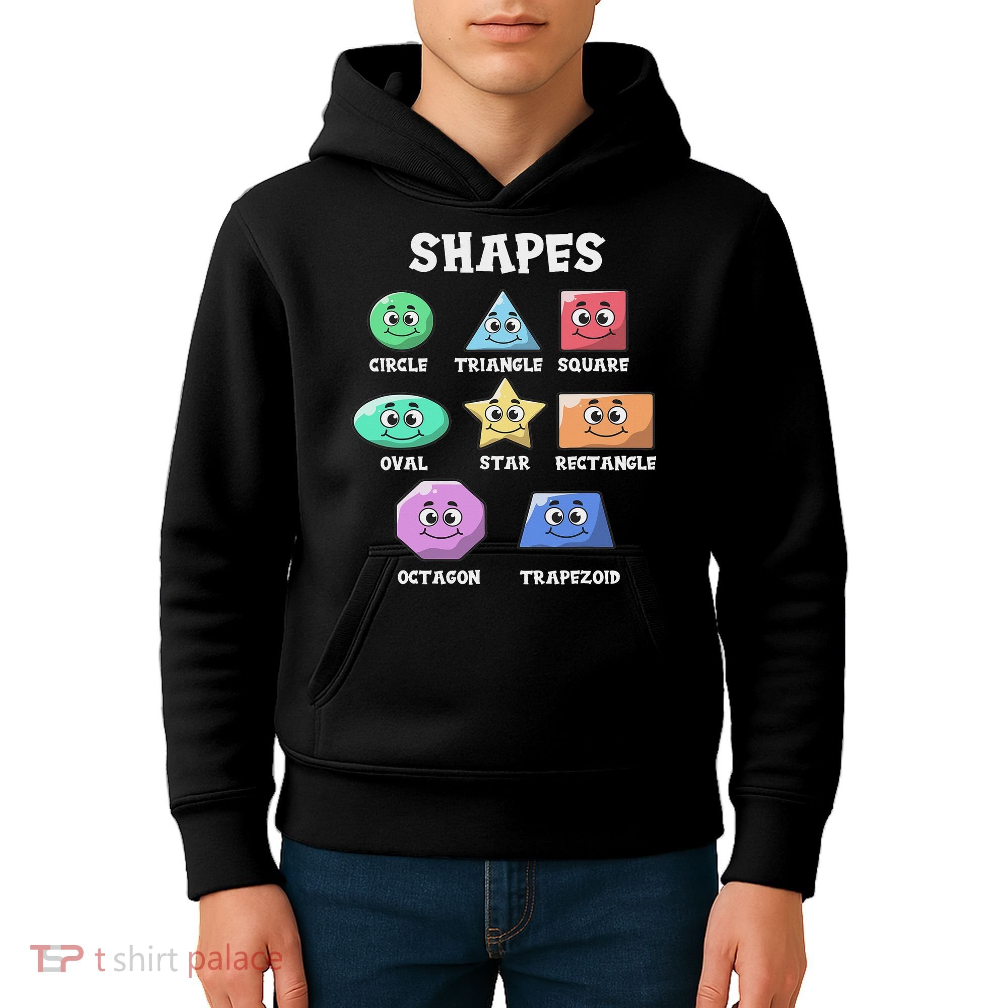 Shapes Pre K Kindergarten Teacher Back To School Gift Kids Hoodie