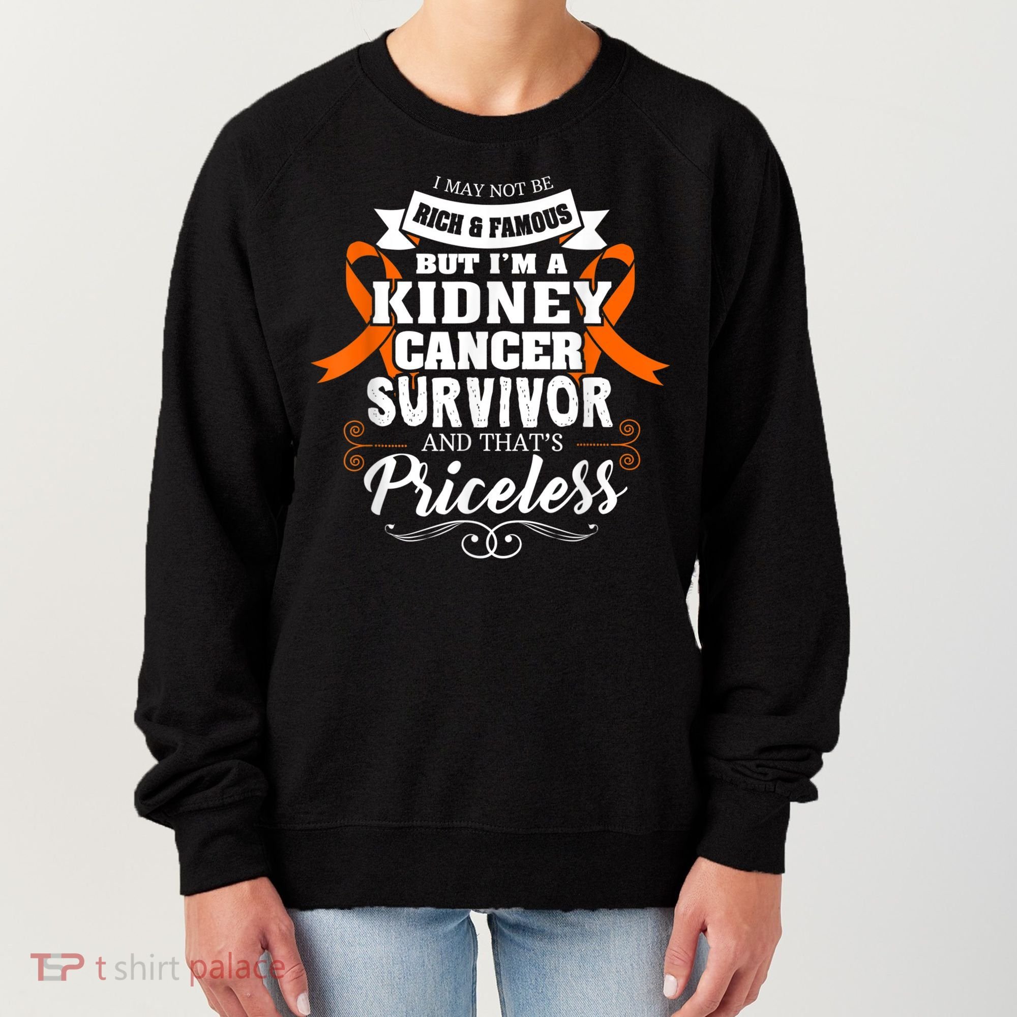 Survivor Priceless Kidney Cancer Awareness Ribbon Women's Sweatshirt