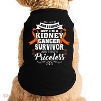 Survivor Priceless Kidney Cancer Awareness Ribbon Doggie Tank thumb 0