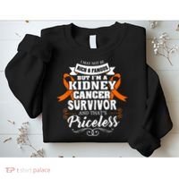 Survivor Priceless Kidney Cancer Awareness Ribbon Sweatshirt thumb 2