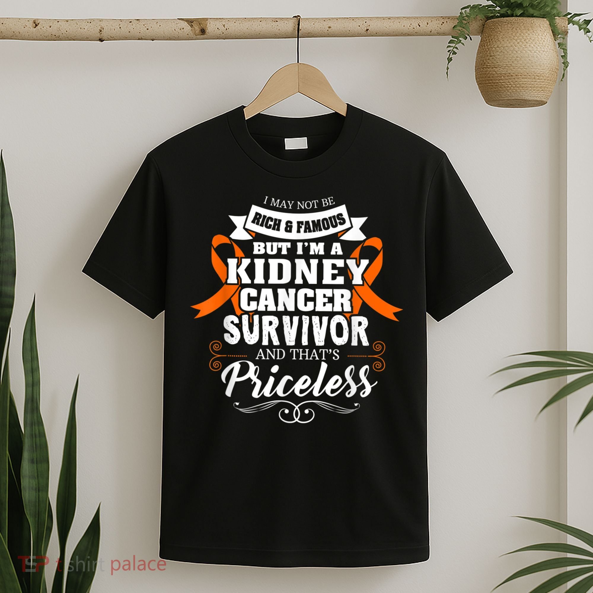 Survivor Priceless Kidney Cancer Awareness Ribbon T-Shirt