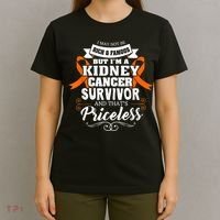Survivor Priceless Kidney Cancer Awareness Ribbon T-Shirt thumb 4