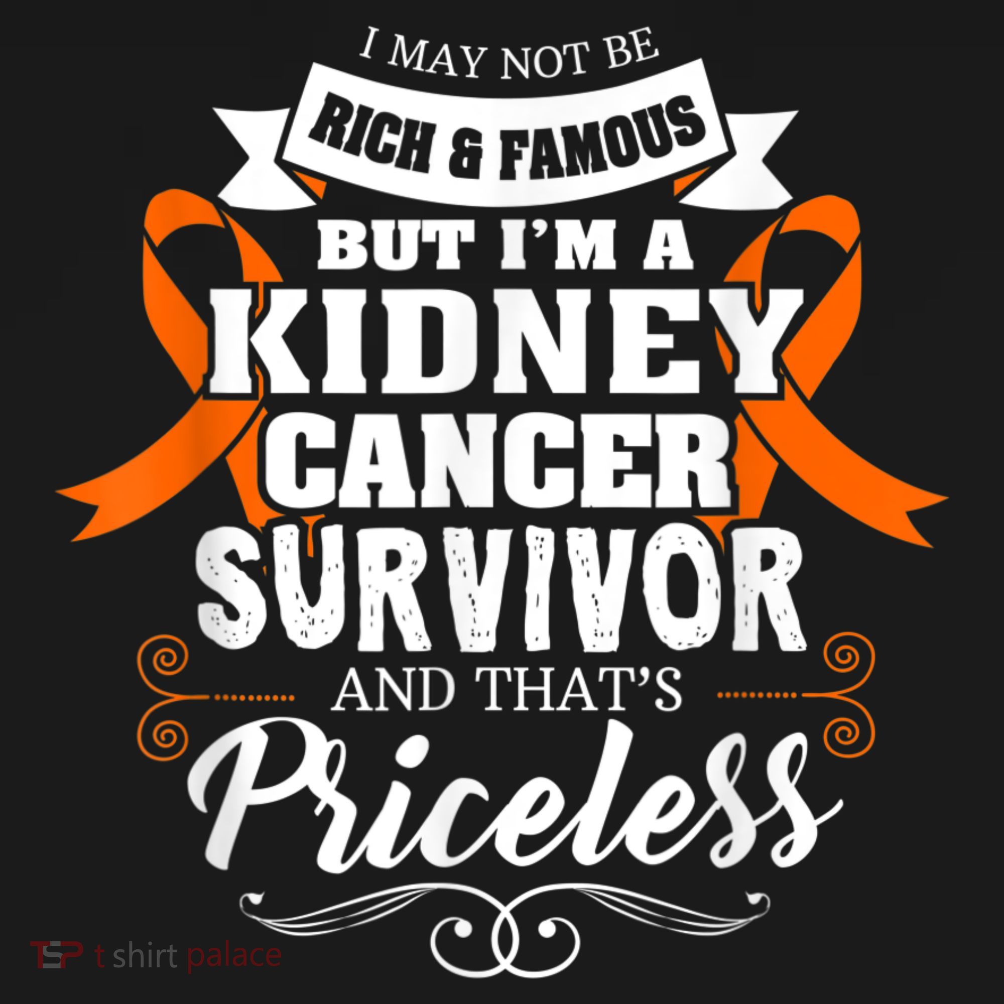 Survivor Priceless Kidney Cancer Awareness Ribbon T-Shirt