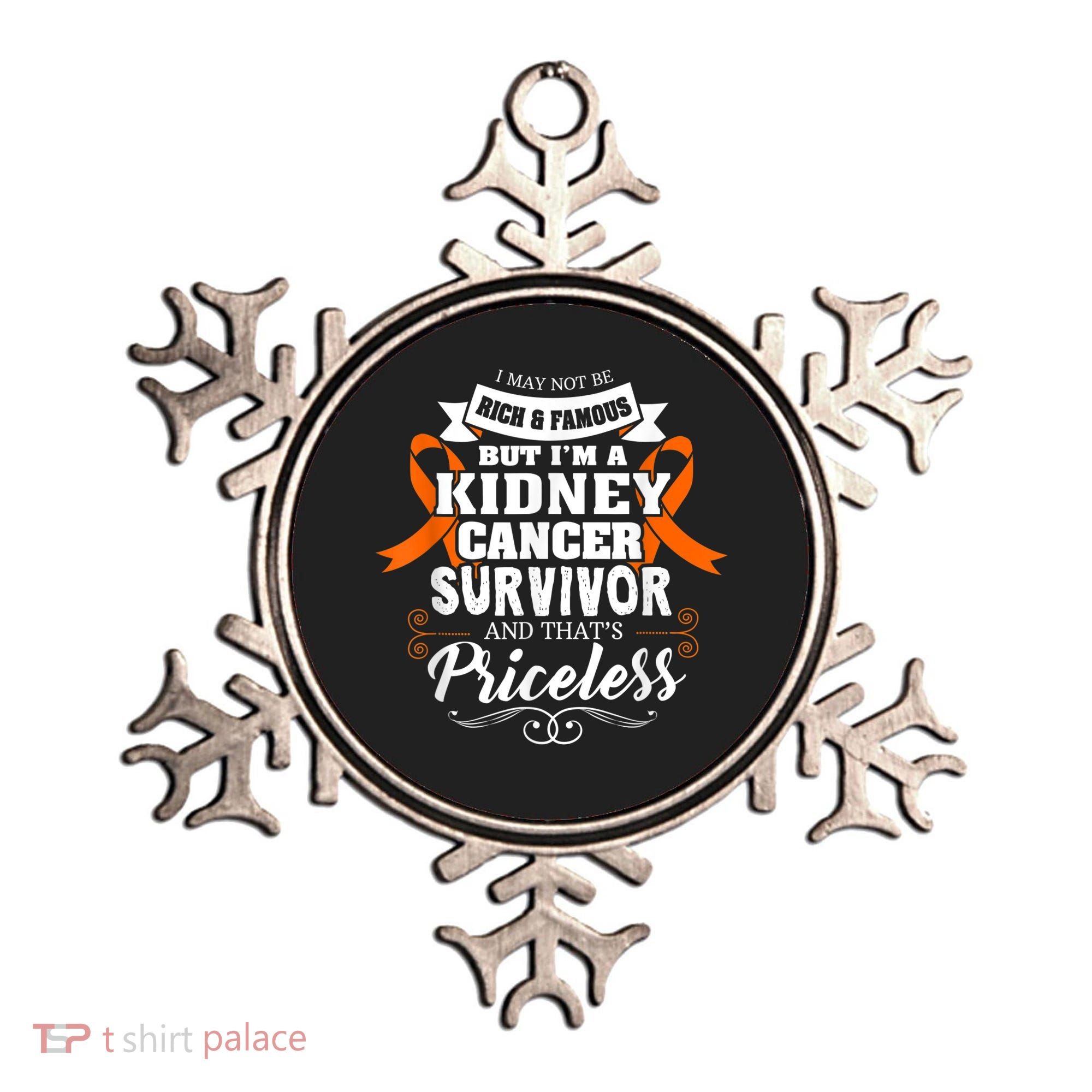 Survivor Priceless Kidney Cancer Awareness Ribbon Ornament
