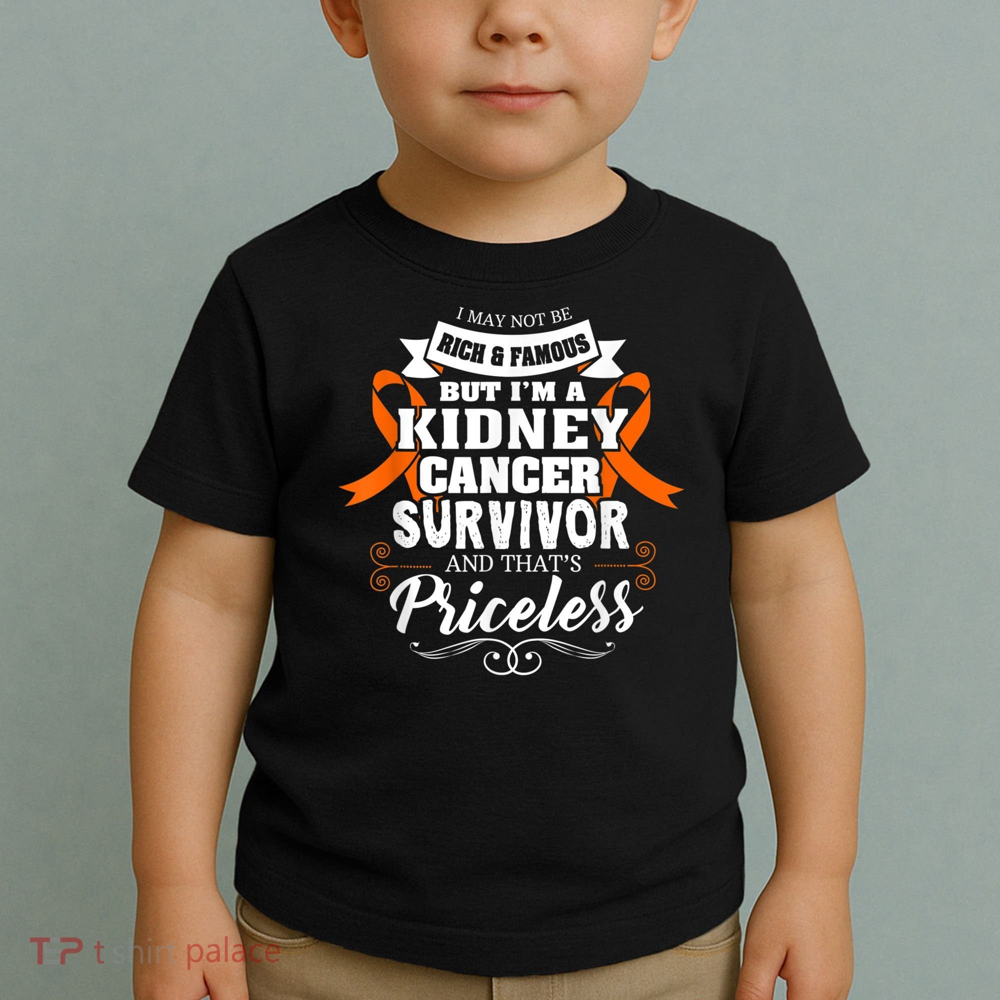 Survivor Priceless Kidney Cancer Awareness Ribbon Toddler T-Shirt