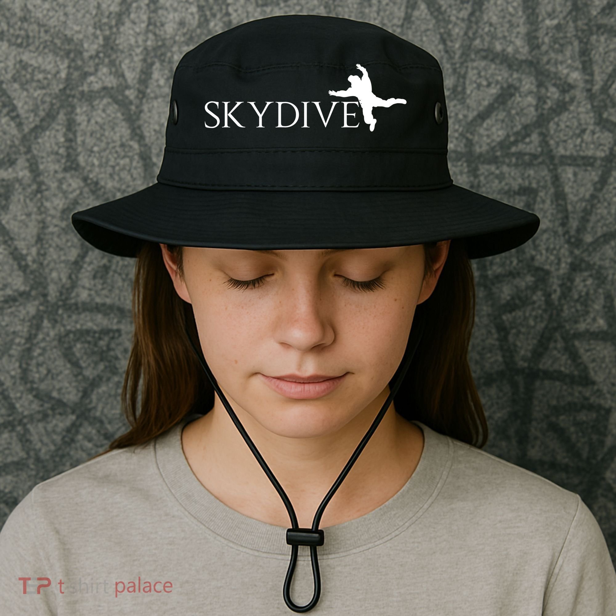 Skydive Parachuting Logo Bucket Hat