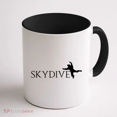 Skydive Parachuting Logo Coffee Mug back