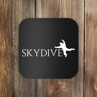 Skydive Parachuting Logo Coaster