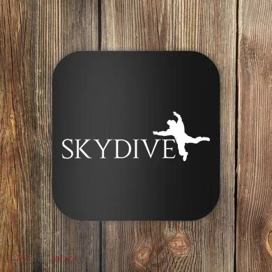 Skydive Parachuting Logo Coaster