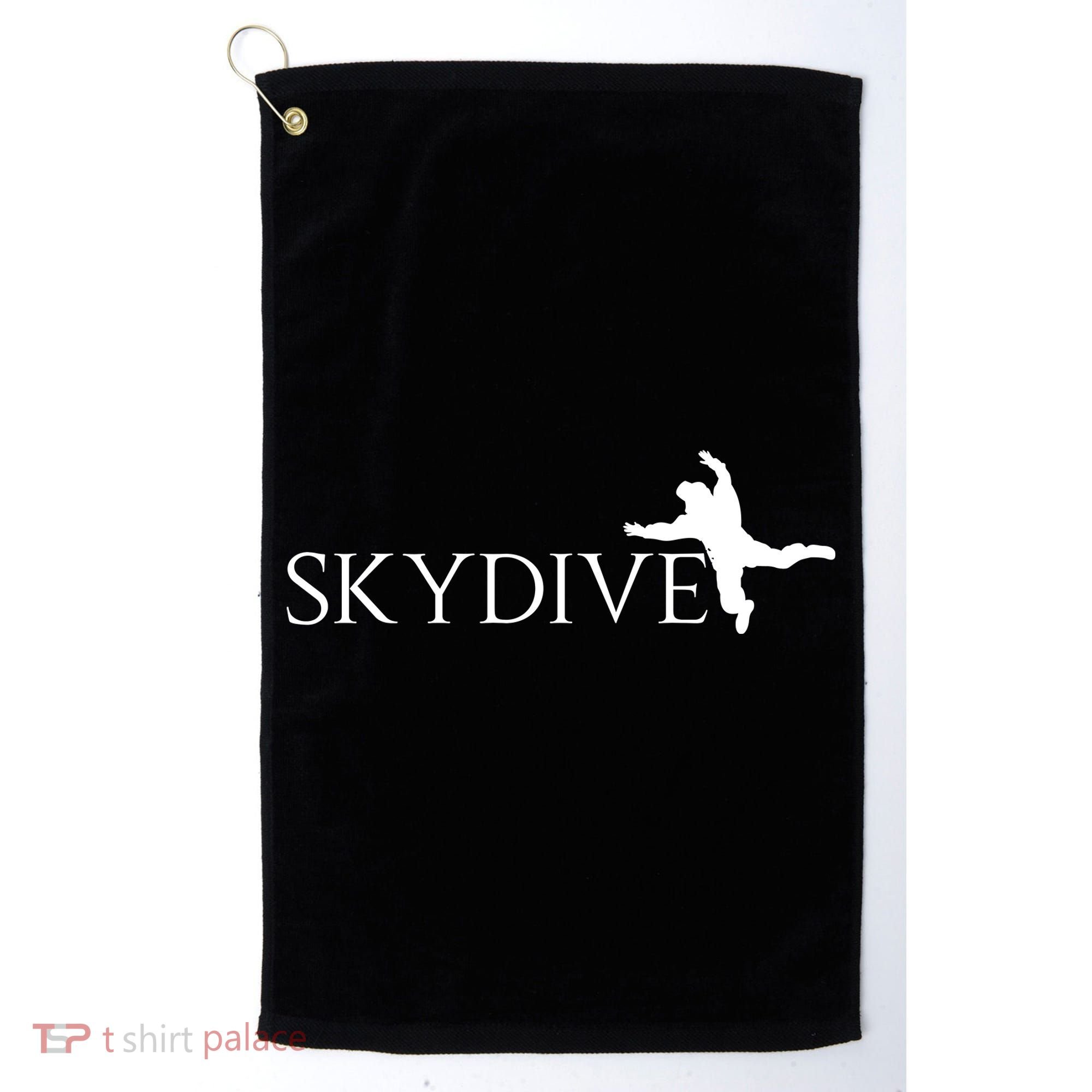 Skydive Parachuting Logo Golf Towel