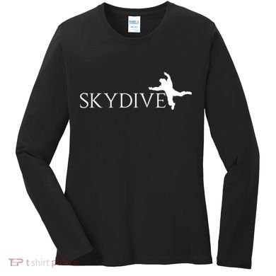 Skydive Parachuting Logo Women's Long Sleeve Shirt