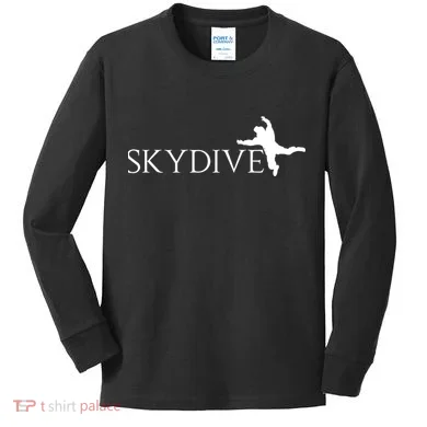 Skydive Parachuting Logo Kids Long Sleeve Shirt