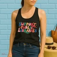 Support Public Libraries 4th Of July Women's Tank Top thumb 2