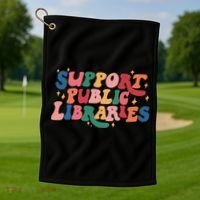 Support Public Libraries 4th Of July Golf Towel thumb 1