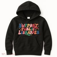 Support Public Libraries 4th Of July Kids Hoodie thumb 0