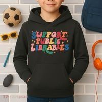 Support Public Libraries 4th Of July Kids Hoodie thumb 2