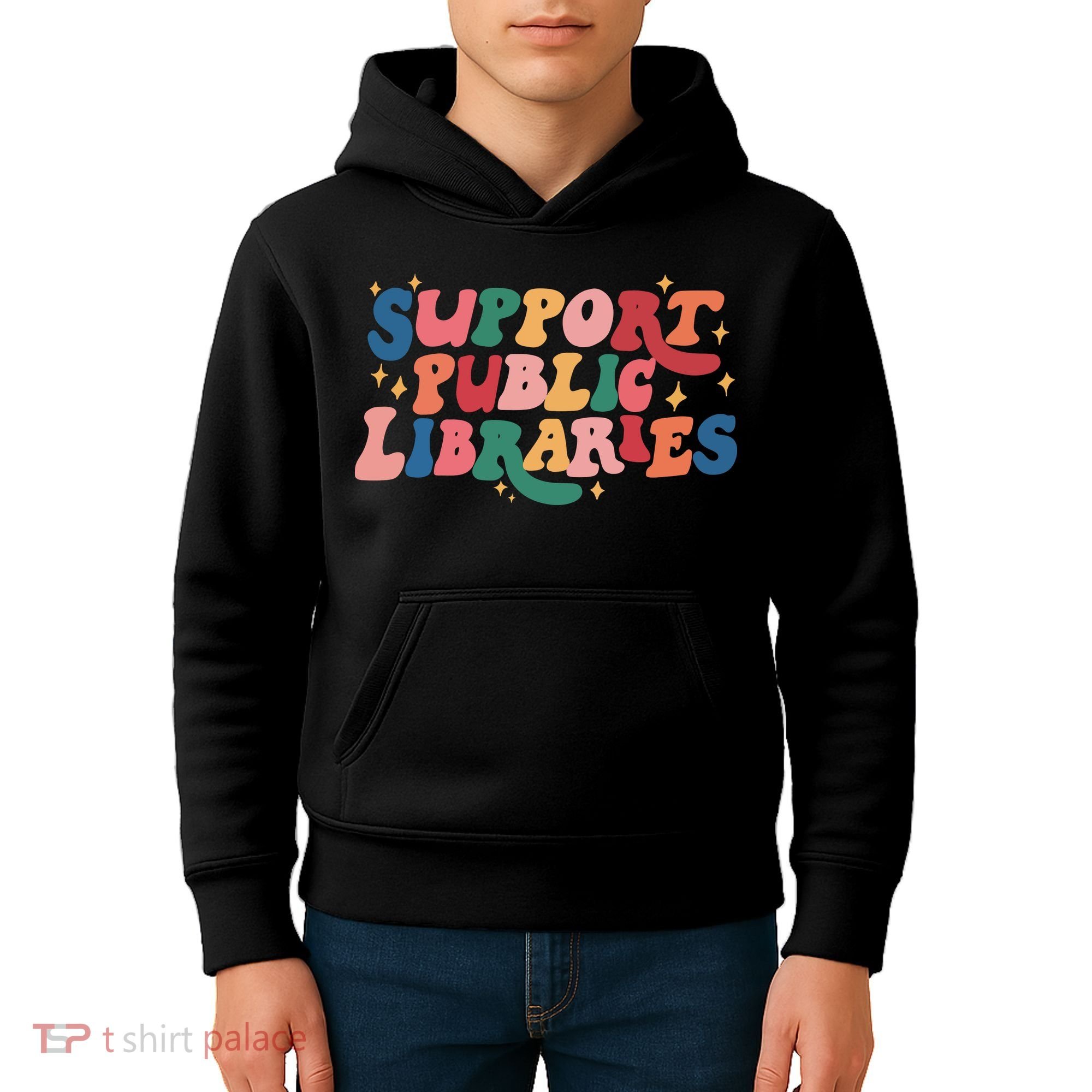 Support Public Libraries 4th Of July Kids Hoodie