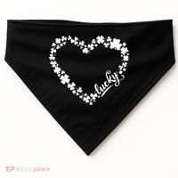 St. Patrick Lucky Clover Heart Shamrock Lucky USA-Made Doggie Bandana thumb 0