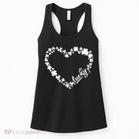 St. Patrick Lucky Clover Heart Shamrock Lucky Women's Tank Top thumb 0