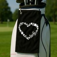 St. Patrick Lucky Clover Heart Shamrock Lucky Golf Towel thumb 2