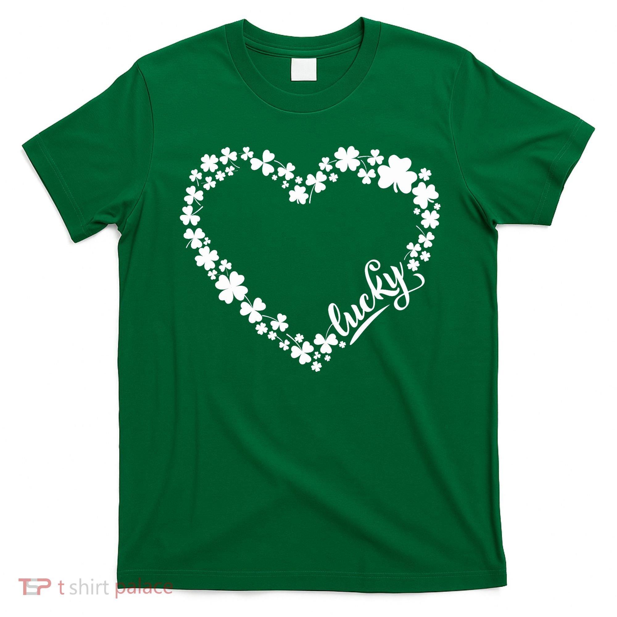 St. Patrick Lucky Clover Heart Shamrock Lucky T-Shirt