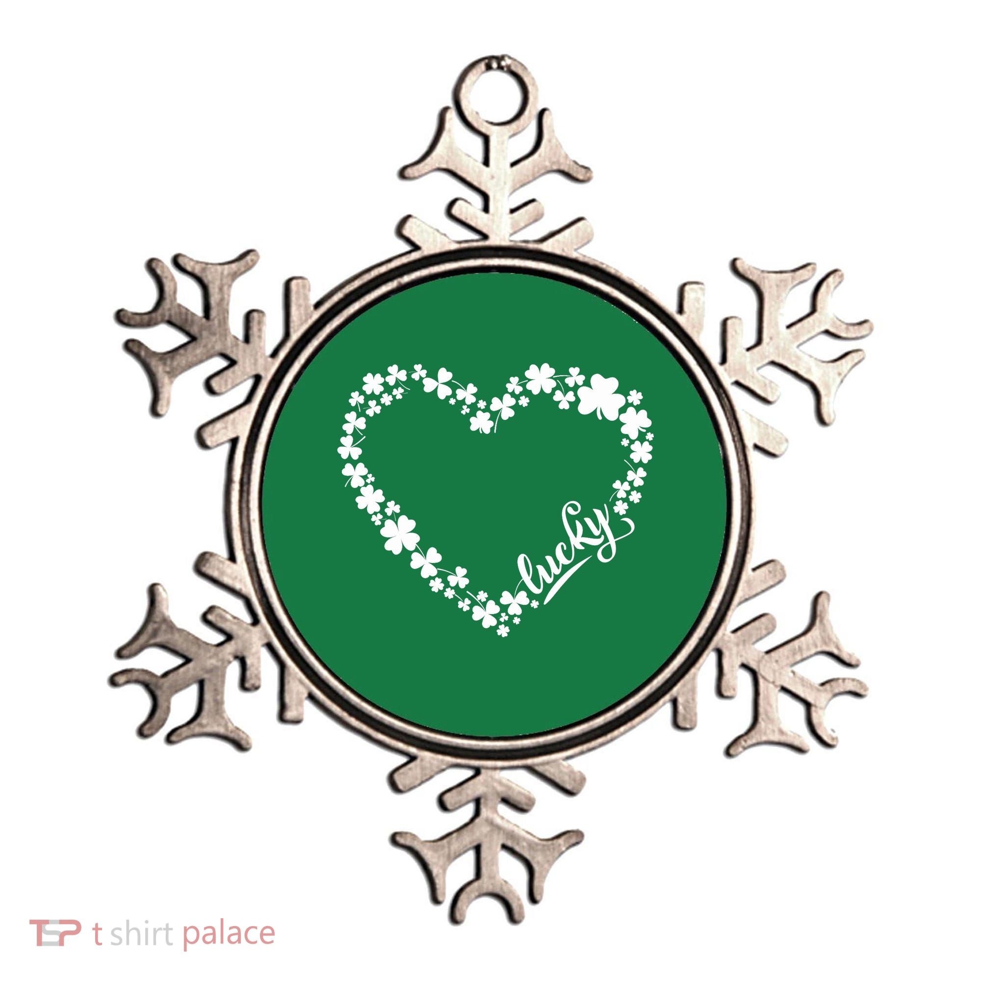 St. Patrick Lucky Clover Heart Shamrock Lucky Ornament