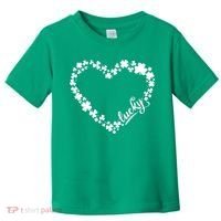 St. Patrick Lucky Clover Heart Shamrock Lucky Toddler T-Shirt thumb 0