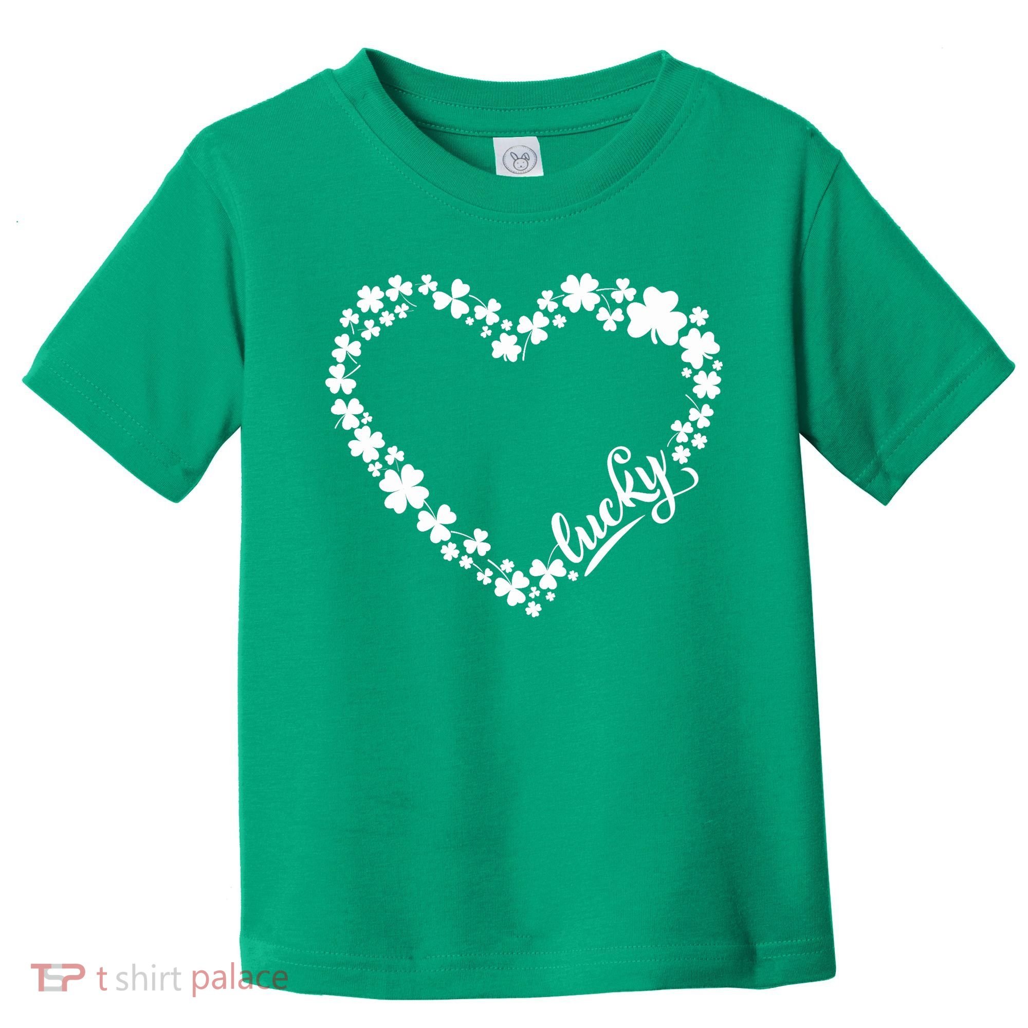 St. Patrick Lucky Clover Heart Shamrock Lucky Toddler T-Shirt