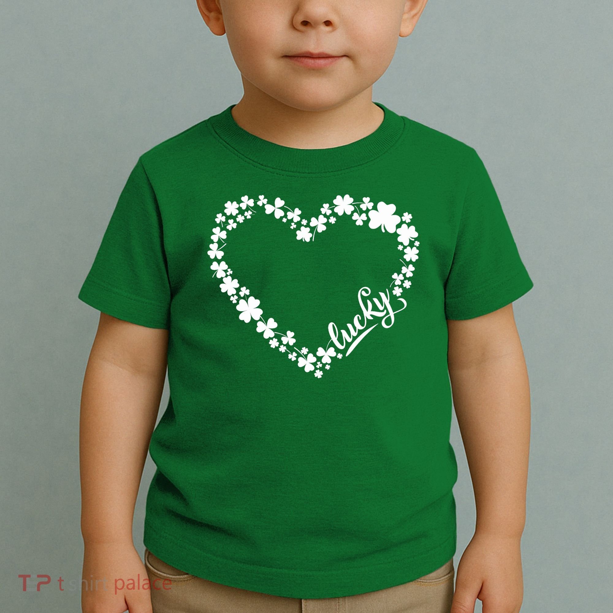 St. Patrick Lucky Clover Heart Shamrock Lucky Toddler T-Shirt