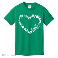 St. Patrick Lucky Clover Heart Shamrock Lucky Kids T-Shirt thumb 0