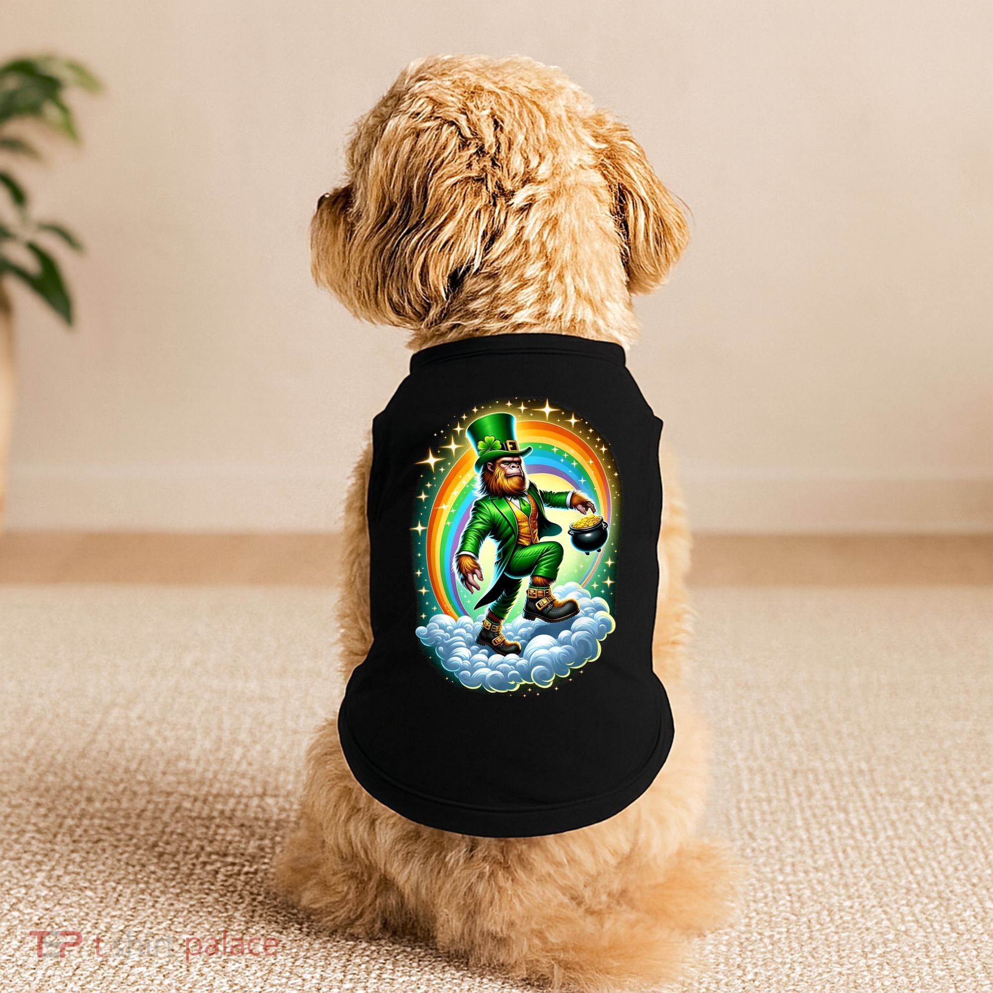 St Paddy Lucky St Patricks Day Bigfoot Doggie Tank