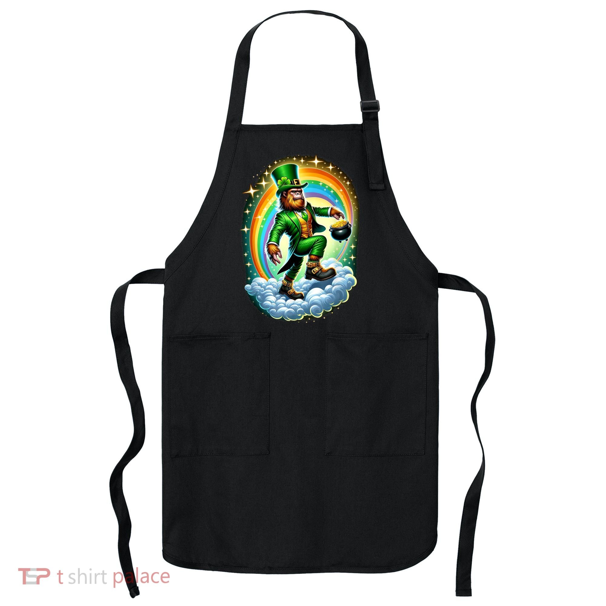 St Paddy Lucky St Patricks Day Bigfoot Apron