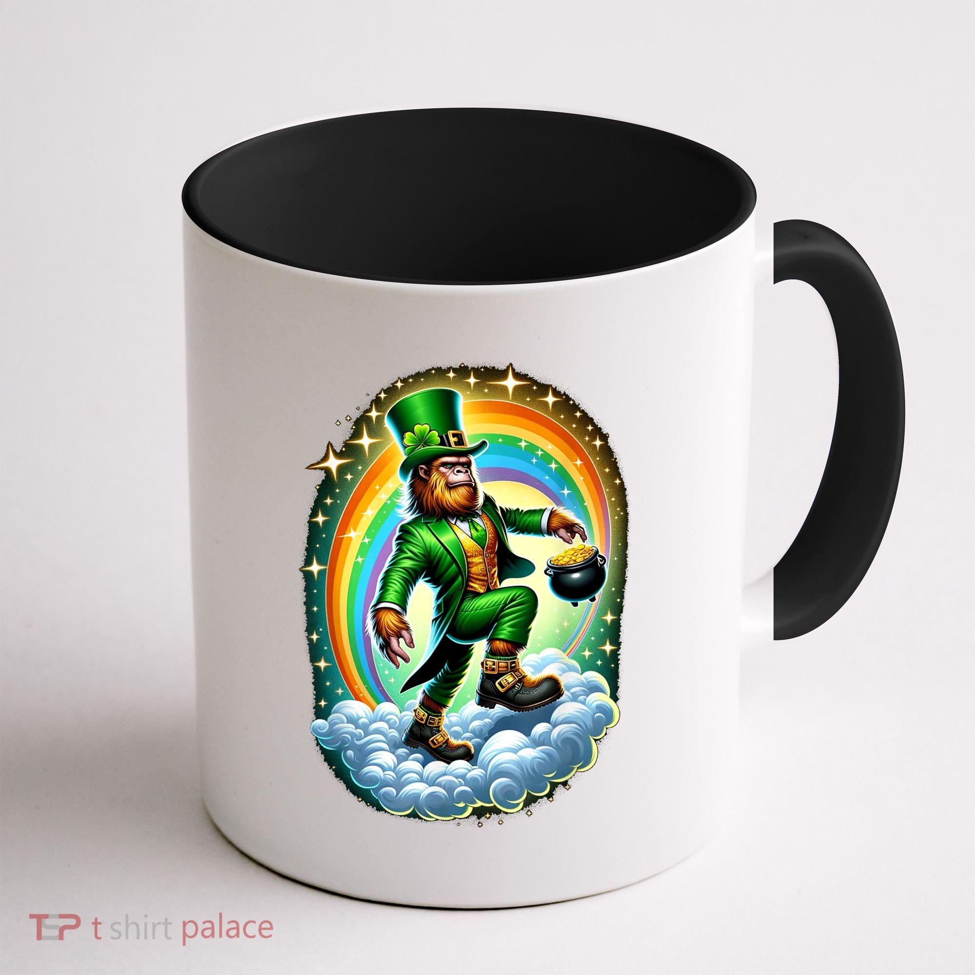 St Paddy Lucky St Patricks Day Bigfoot Coffee Mug
