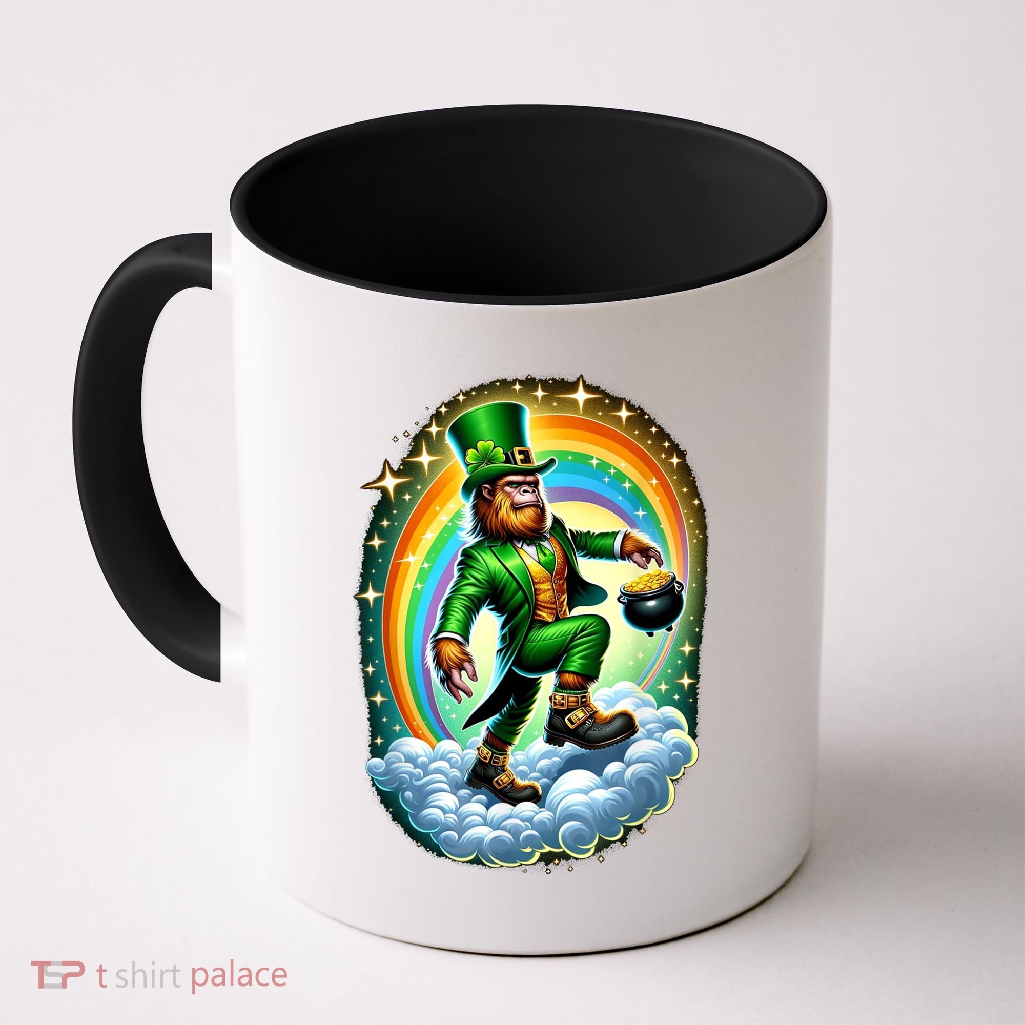 St Paddy Lucky St Patricks Day Bigfoot Coffee Mug