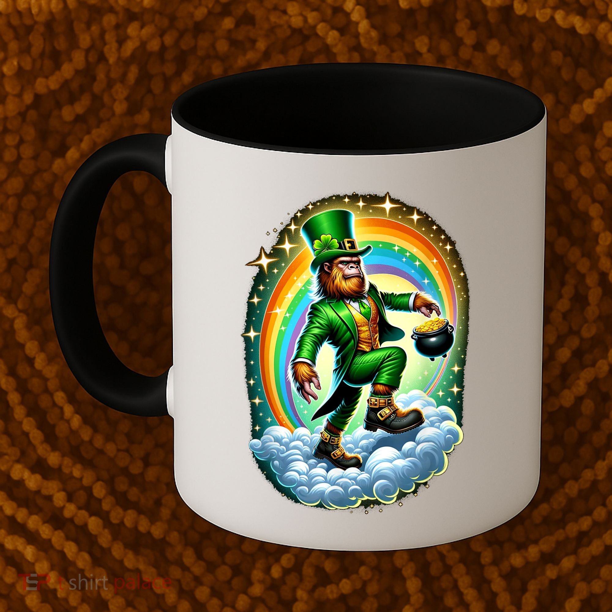 St Paddy Lucky St Patricks Day Bigfoot Coffee Mug