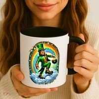 St Paddy Lucky St Patricks Day Bigfoot Coffee Mug thumb 3