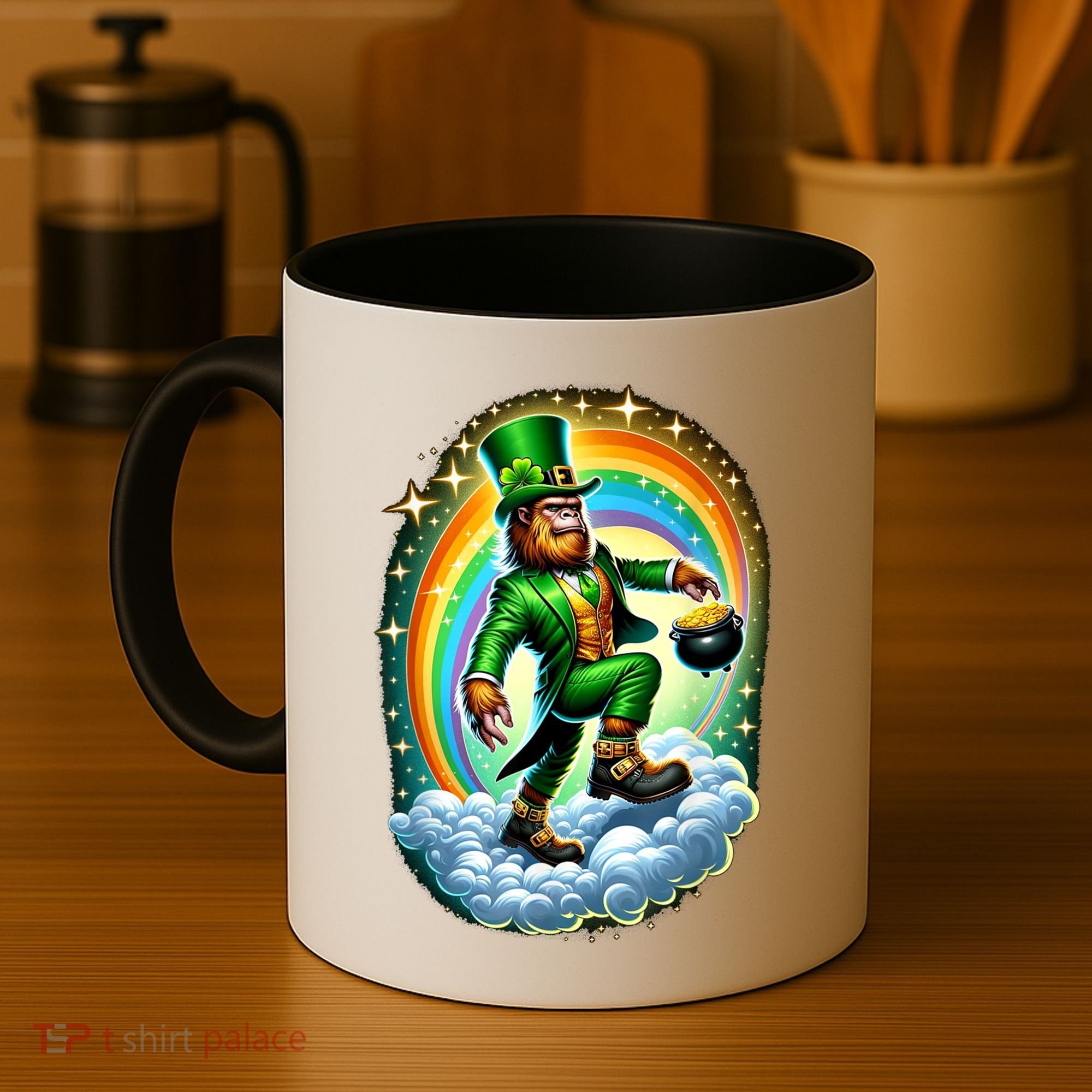 St Paddy Lucky St Patricks Day Bigfoot Coffee Mug