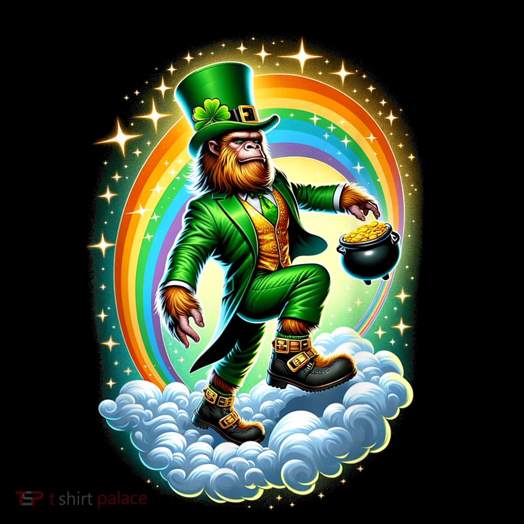 St Paddy Lucky St Patricks Day Bigfoot Women's Hoodie