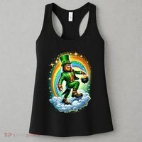 St Paddy Lucky St Patricks Day Bigfoot Women's Tank Top thumb 3