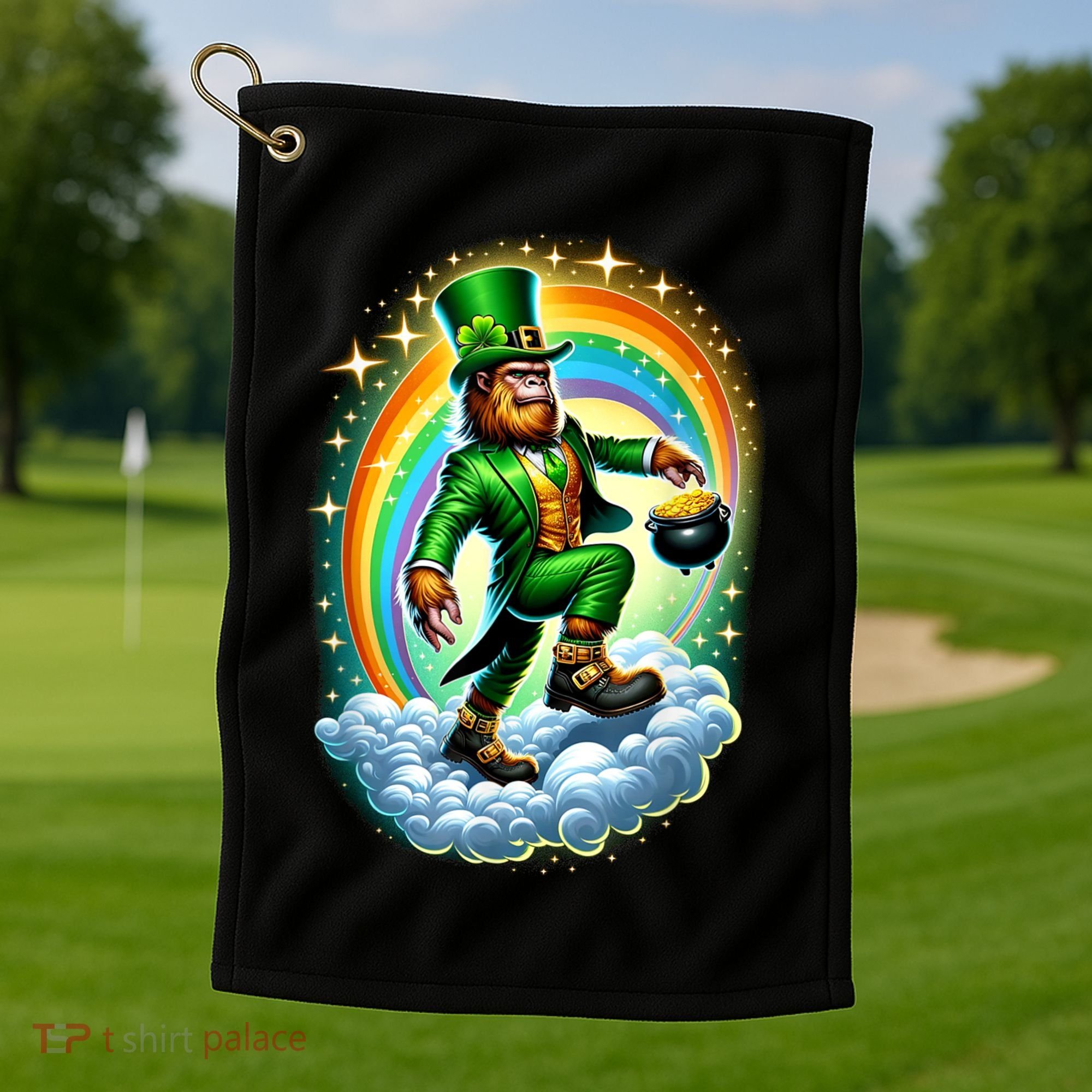 St Paddy Lucky St Patricks Day Bigfoot Golf Towel