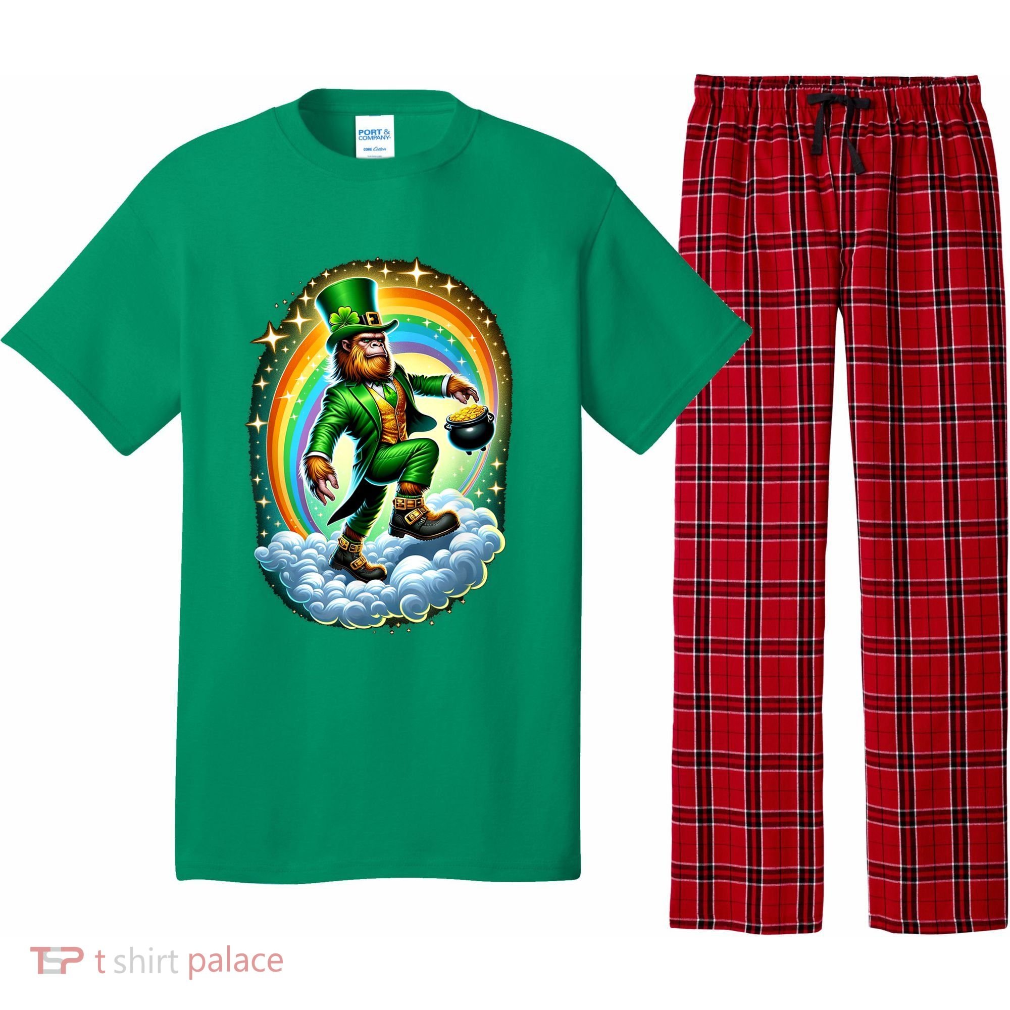 St Paddy Lucky St Patricks Day Bigfoot Pajama Set