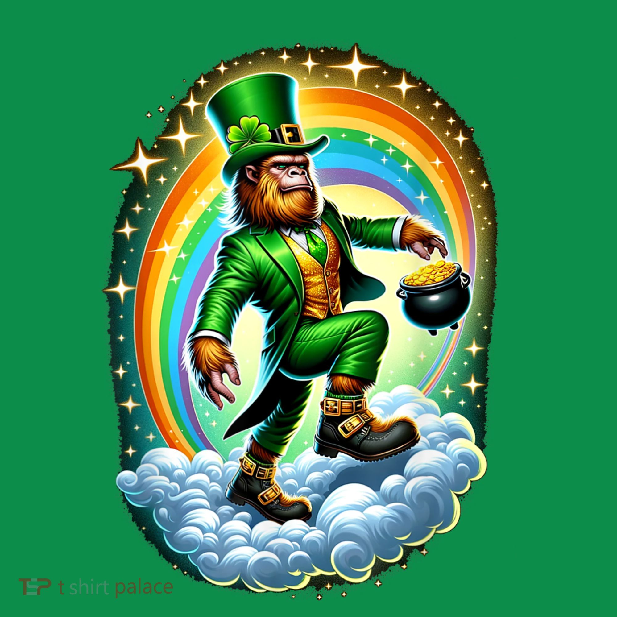 St Paddy Lucky St Patricks Day Bigfoot Mousepad