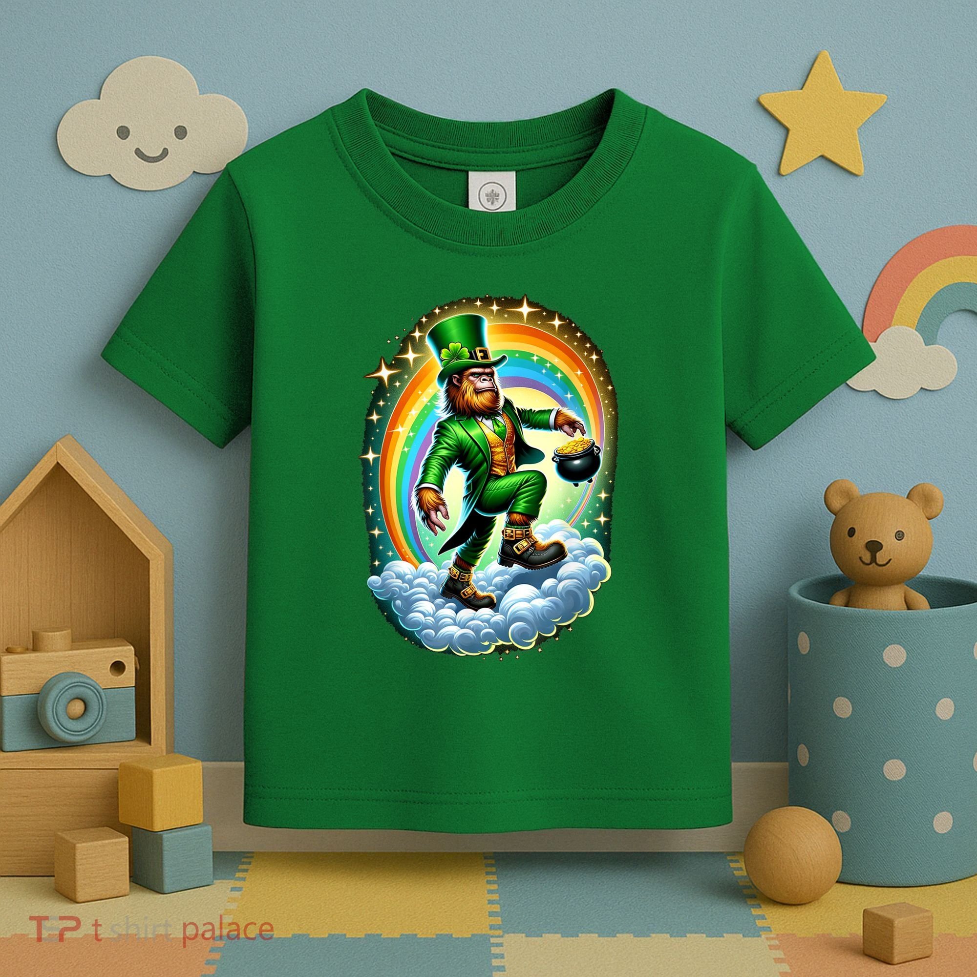 St Paddy Lucky St Patricks Day Bigfoot Toddler T-Shirt