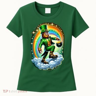 St Paddy Lucky St Patricks Day Bigfoot Women's T-Shirt