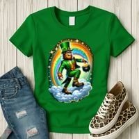 St Paddy Lucky St Patricks Day Bigfoot Women's T-Shirt thumb 3